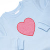 All You Need Is Love Applique Sweatshirt Pant Set, Blue