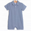 Levi Short Romper, Denim Blue Stripe
