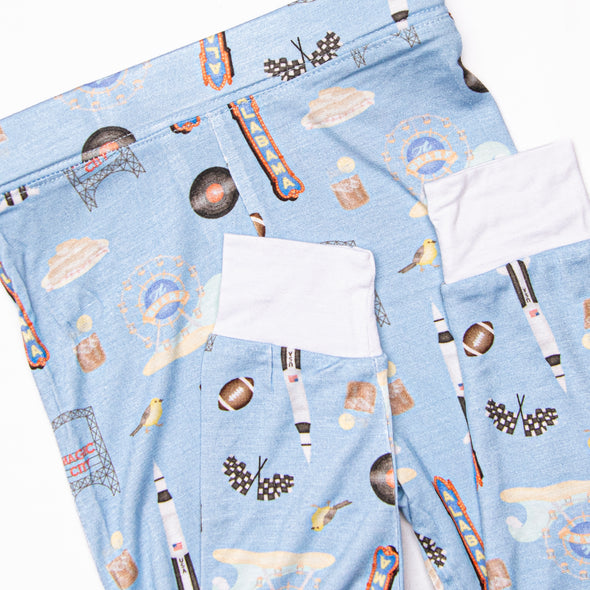 Sweet Home Alabama Bamboo Pajama Set, Blue