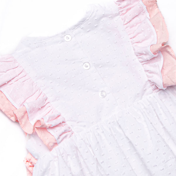 Little Sister Embroidered Bubble, White