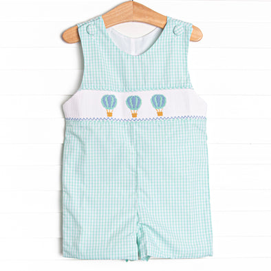 Anavini Velani Boys Blue Striped Smocked Birthday Jon Jon main image 0