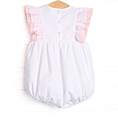 Little Sister Embroidered Bubble, White
