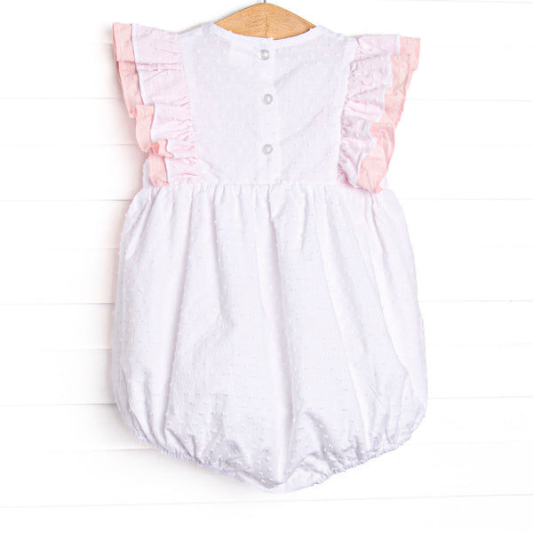 Little Sister Embroidered Bubble, White