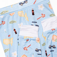 Georgia Peach Bamboo Pajama Set, Blue