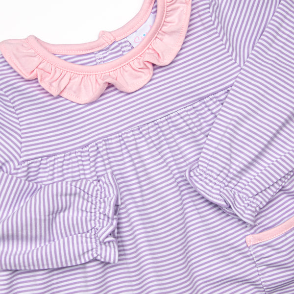 Amelia Legging Set, Purple Stripe