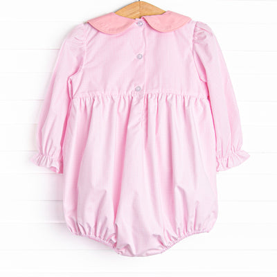 Letters to Santa Smocked Bubble, Pink