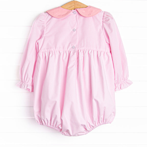 Letters to Santa Smocked Bubble, Pink
