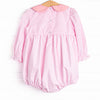 Letters to Santa Smocked Bubble, Pink