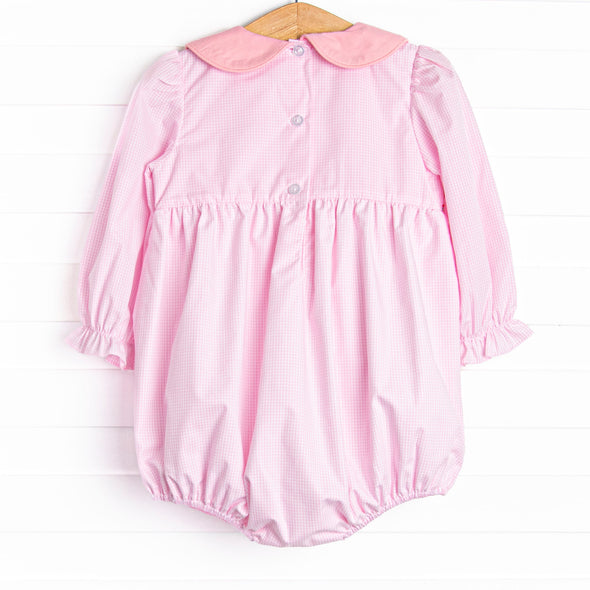Letters to Santa Smocked Bubble, Pink