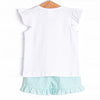 Blue Sky Balloons Smocked Ruffle Short Set, Green