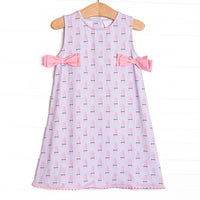 Watermelon Pop Side Tie Dress, Purple