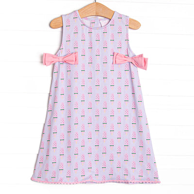 Watermelon Pop Side Tie Dress, Purple