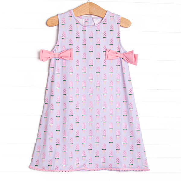 Watermelon Pop Side Tie Dress, Purple