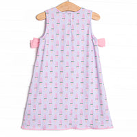 Watermelon Pop Side Tie Dress, Purple