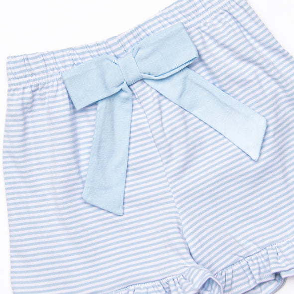 Snack Time Slices Applique Ruffle Short Set, Blue