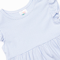 Snack Time Slices Applique Dress, Blue