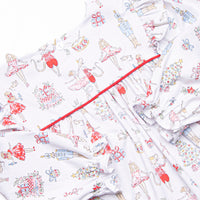 Christmas Tree Tales Smocked Legging Set, Red