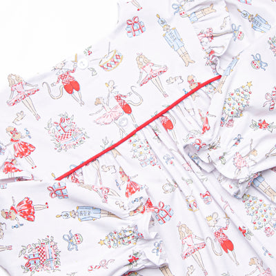 Christmas Tree Tales Smocked Legging Set, Red