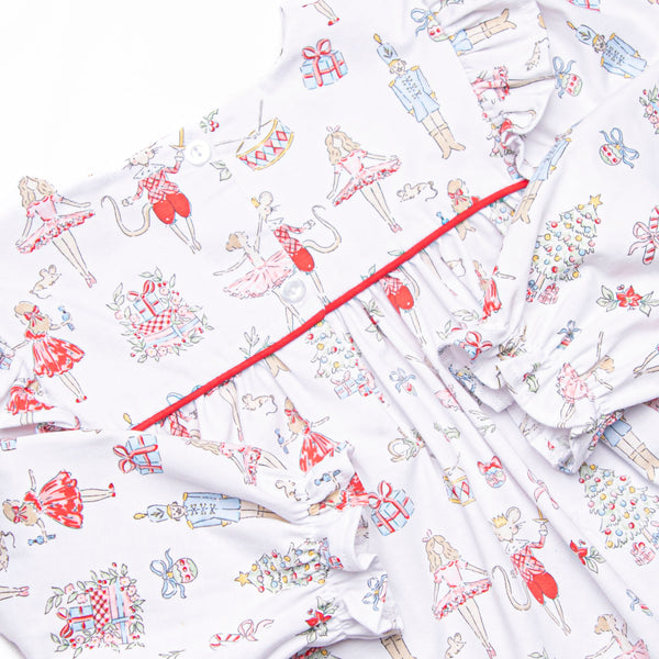 Christmas Tree Tales Smocked Legging Set, Red