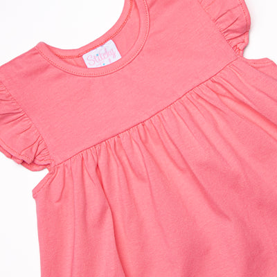 Calla Short Set, Flamingo Pink Stripe