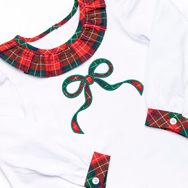 Christmas Cheer Applique Skirt Set, Red