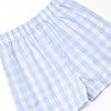 All the Feels Smocked Short Set, Blue Check