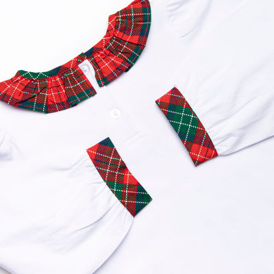 Christmas Cheer Applique Skirt Set, Red