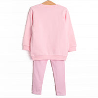 Star So Bright Applique Sweatshirt Legging Set, Pink