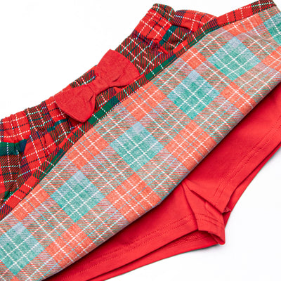Christmas Cheer Applique Skirt Set, Red
