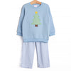 Star So Bright Applique Sweatshirt Pant Set, Blue