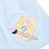 Little Artist Applique Side Tie Dress, Blue