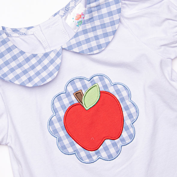 Apples to Apples Applique Skort Set, Blue