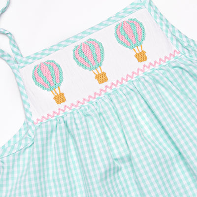 Blue Sky Balloons Smocked Bloomer Set, Green