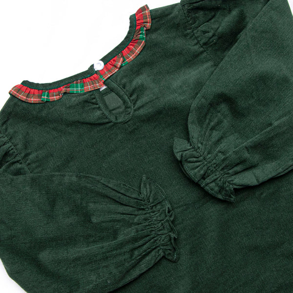 Tartan Trees Applique Bubble, Green