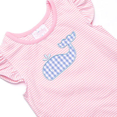 Make a Splash Applique Ruffle Short Set, Pink