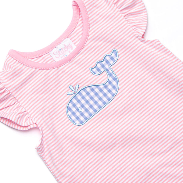 Make a Splash Applique Ruffle Short Set, Pink