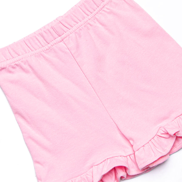 Make a Splash Applique Ruffle Short Set, Pink