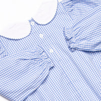 Timeless Trees Embroidered Dress, Blue