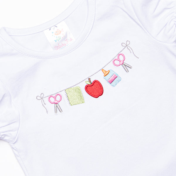 First Day Favorites Embroidered Ruffle Short Set, Pink