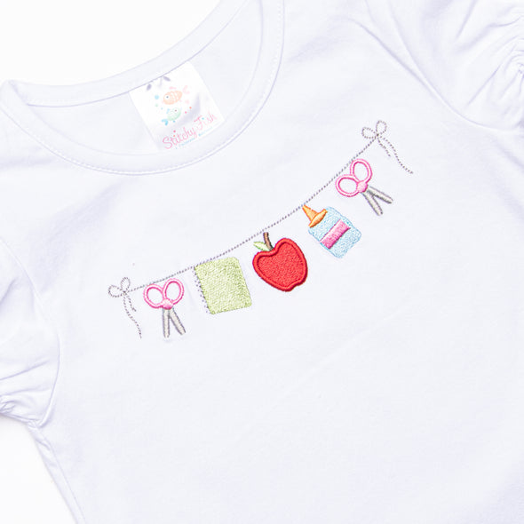 First Day Favorites Embroidered Ruffle Short Set, Pink