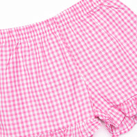 First Day Favorites Embroidered Ruffle Short Set, Pink