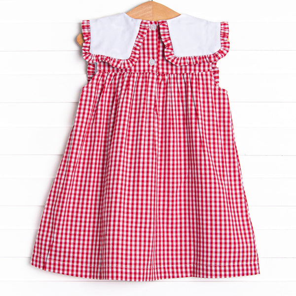 A+ Essentials Applique Dress, Red