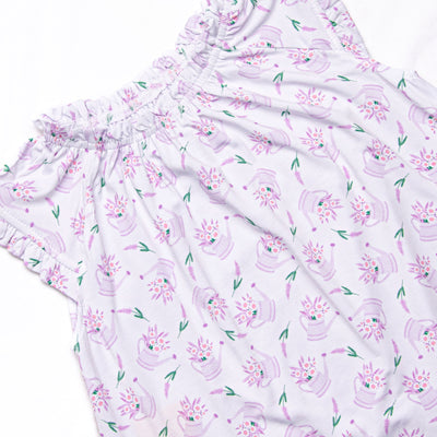 Sprout and Sprinkle Bamboo Night Gown, Purple