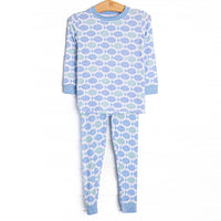 With the Tide Bamboo Pajama Set, Blue