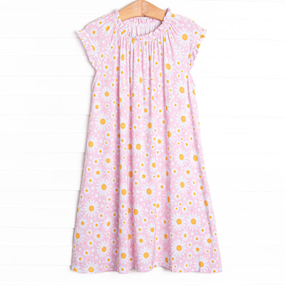 Dotted with Daisies Bamboo Night Gown, Pink