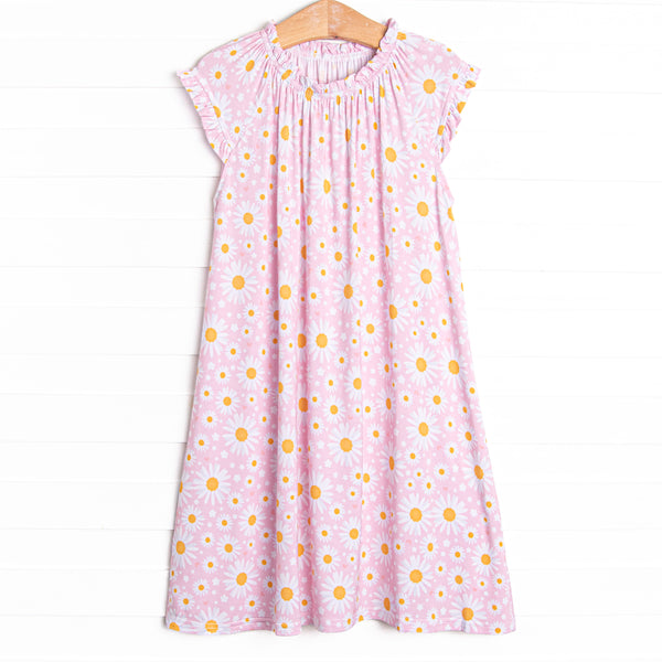 Dotted with Daisies Bamboo Night Gown, Pink