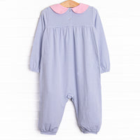 Karina Romper, Periwinkle Stripe