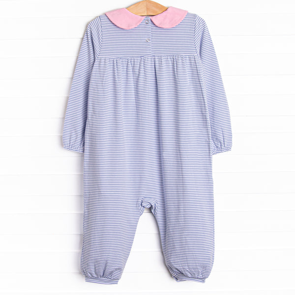 Karina Romper, Periwinkle Stripe