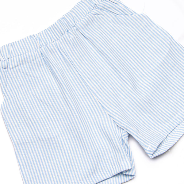 Shimmering Scales Applique Short Set, Blue