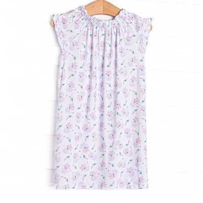 Sprout and Sprinkle Bamboo Night Gown, Purple